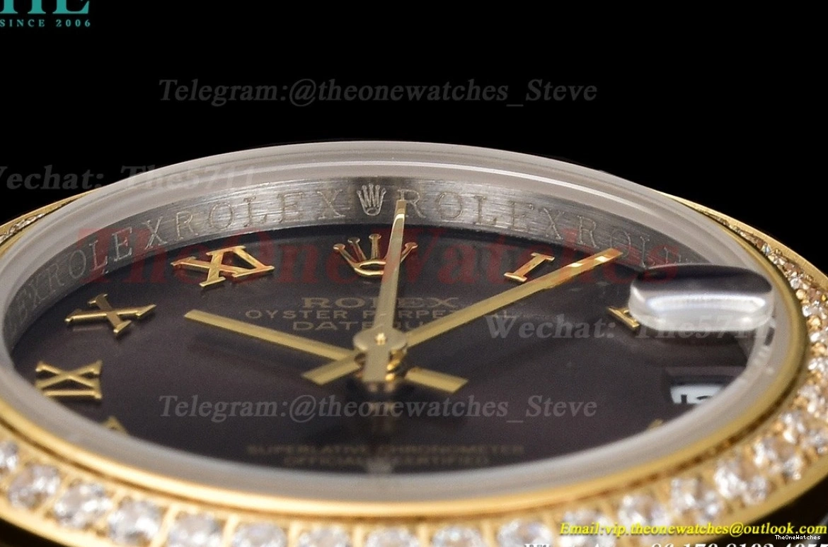 Chocolate YG GDF Dia Datejust MY8215 28mm SS Rmn 0510